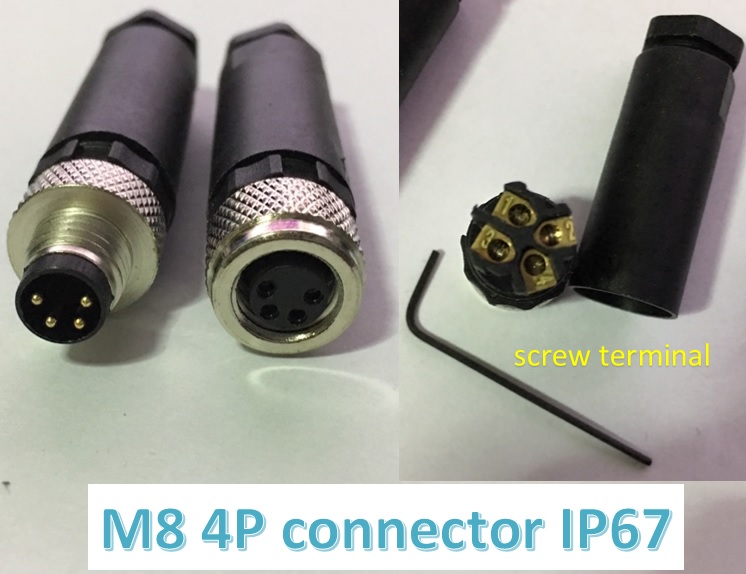 P Code Connector IP68-M8-M12-Circular-connector-คอนเนคเตอร์กันน้ำ